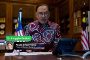 Anwar menjemput anutin pm thai baru untuk melawat Malaysia